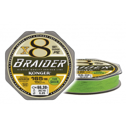 PLECIONKA KONGER BRAIDER X8 LIME GREEN 0,12/150